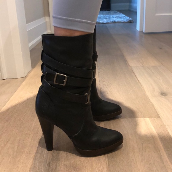 Leather boots